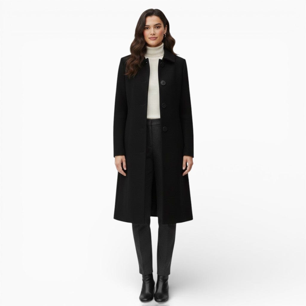 Hemsbury Jackets Dark Blue / S VANESSA Mid-Length Tweed Coat