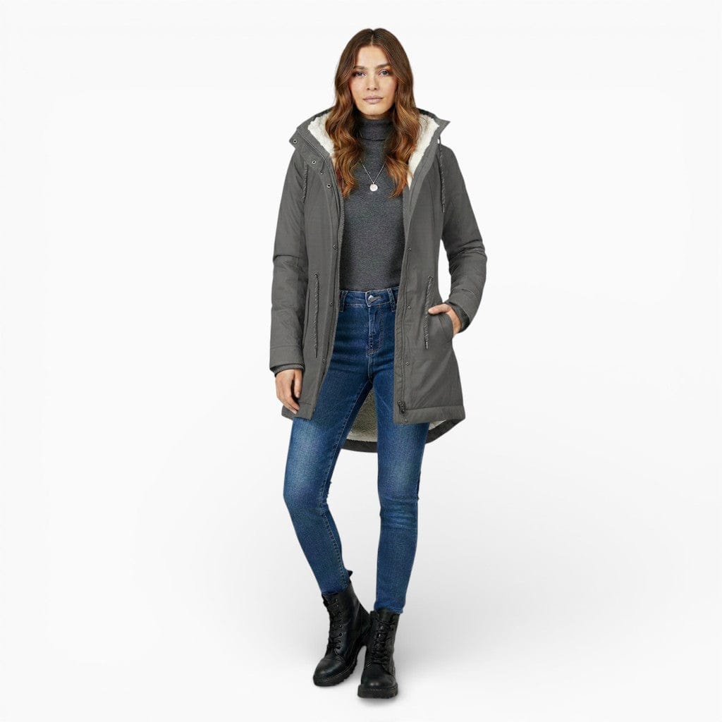 Hemsbury Jackets Gray / S DEBORAH Hooded Slim Parka