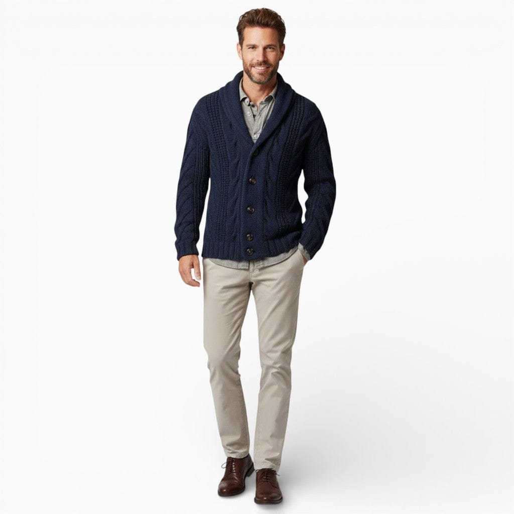 Hemsbury Jackets Navy / S LIAM Cable Knit Cardigan