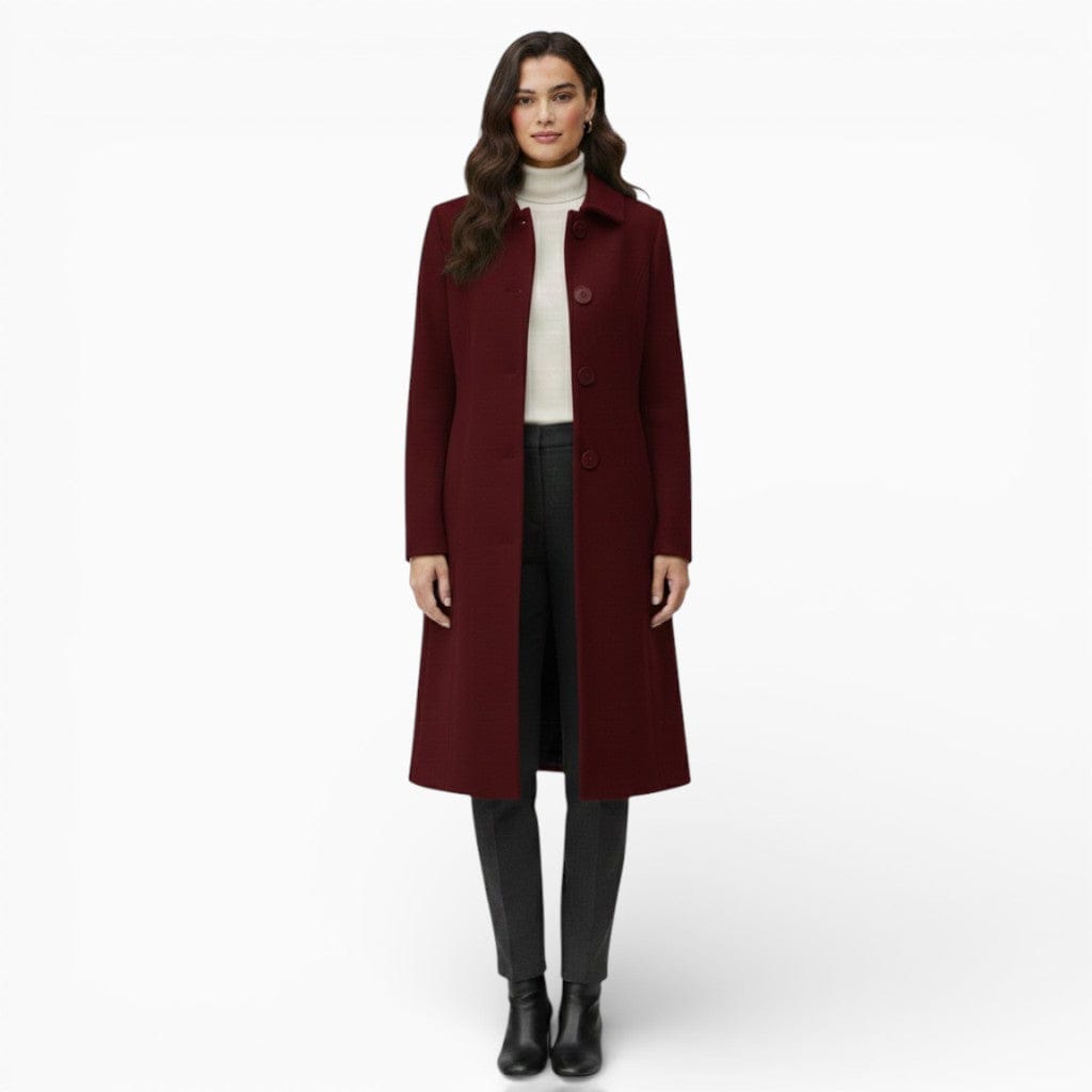Hemsbury Jackets Red / S VANESSA Mid-Length Tweed Coat