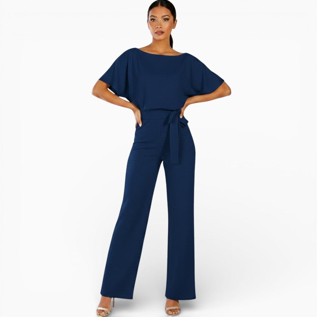 Hemsbury Jumpsuit Dark Blue / S DOLLY High-Waisted Wide-Leg Pants
