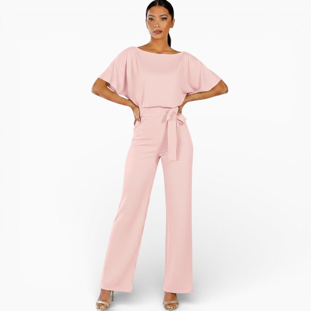 Hemsbury Jumpsuit Pink / S DOLLY High-Waisted Wide-Leg Pants