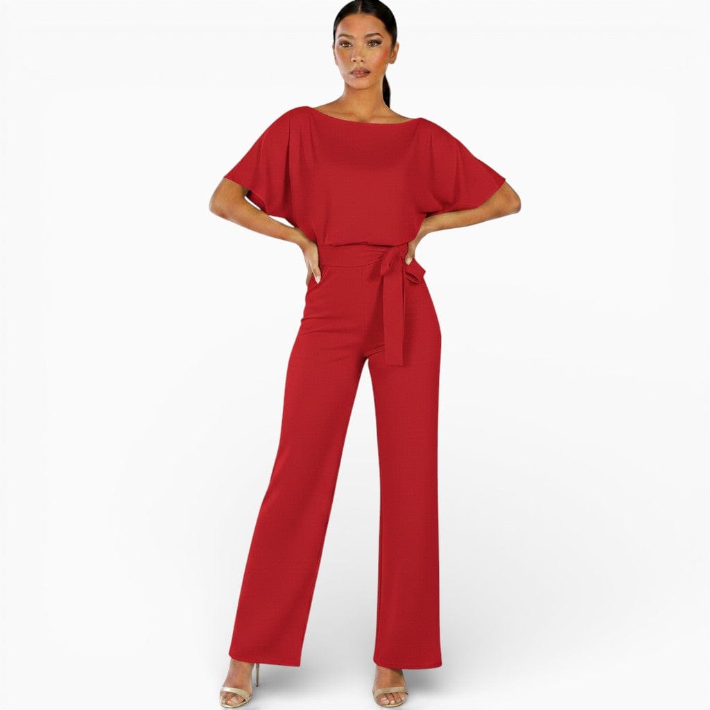 Hemsbury Jumpsuit Red / S DOLLY High-Waisted Wide-Leg Pants