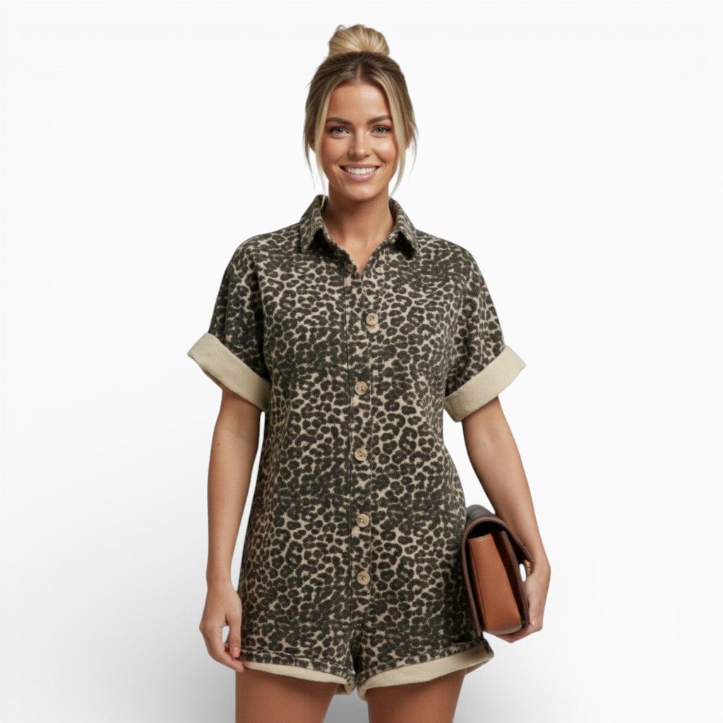 Hemsbury Jumpsuits MAYA Leopard Print Romper