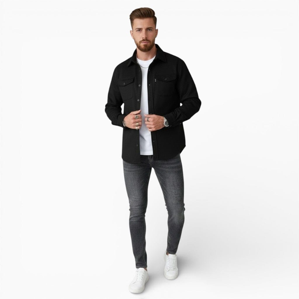 Hemsbury Overshirts Black / S WILSON Slim Fit Cotton Shirt