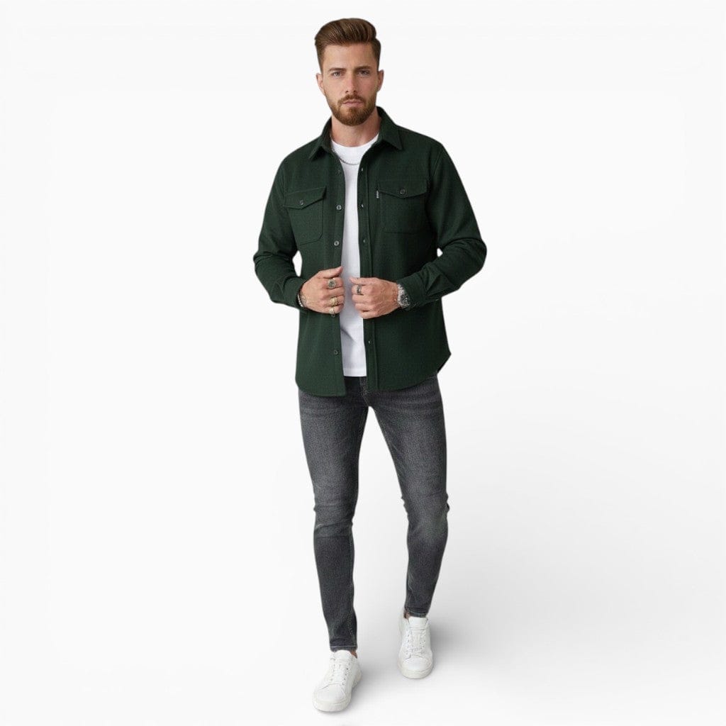 Hemsbury Overshirts Dark Gray / S WILSON Slim Fit Cotton Shirt