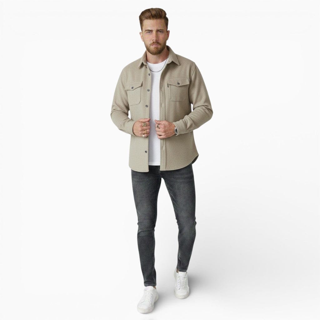 Hemsbury Overshirts Stone / S WILSON Slim Fit Cotton Shirt