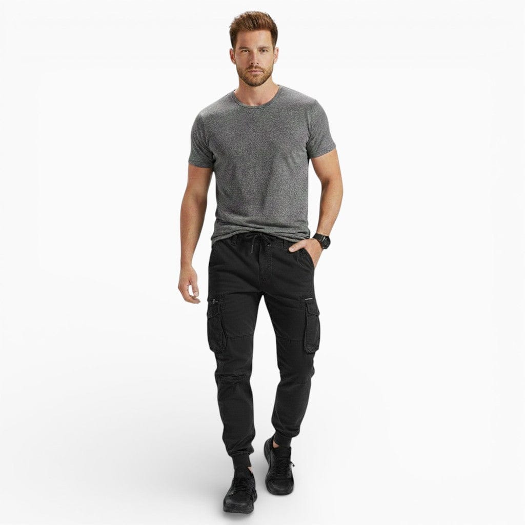 Hemsbury Pants Black / S JACK Loose Fit Cotton Cargo Pants