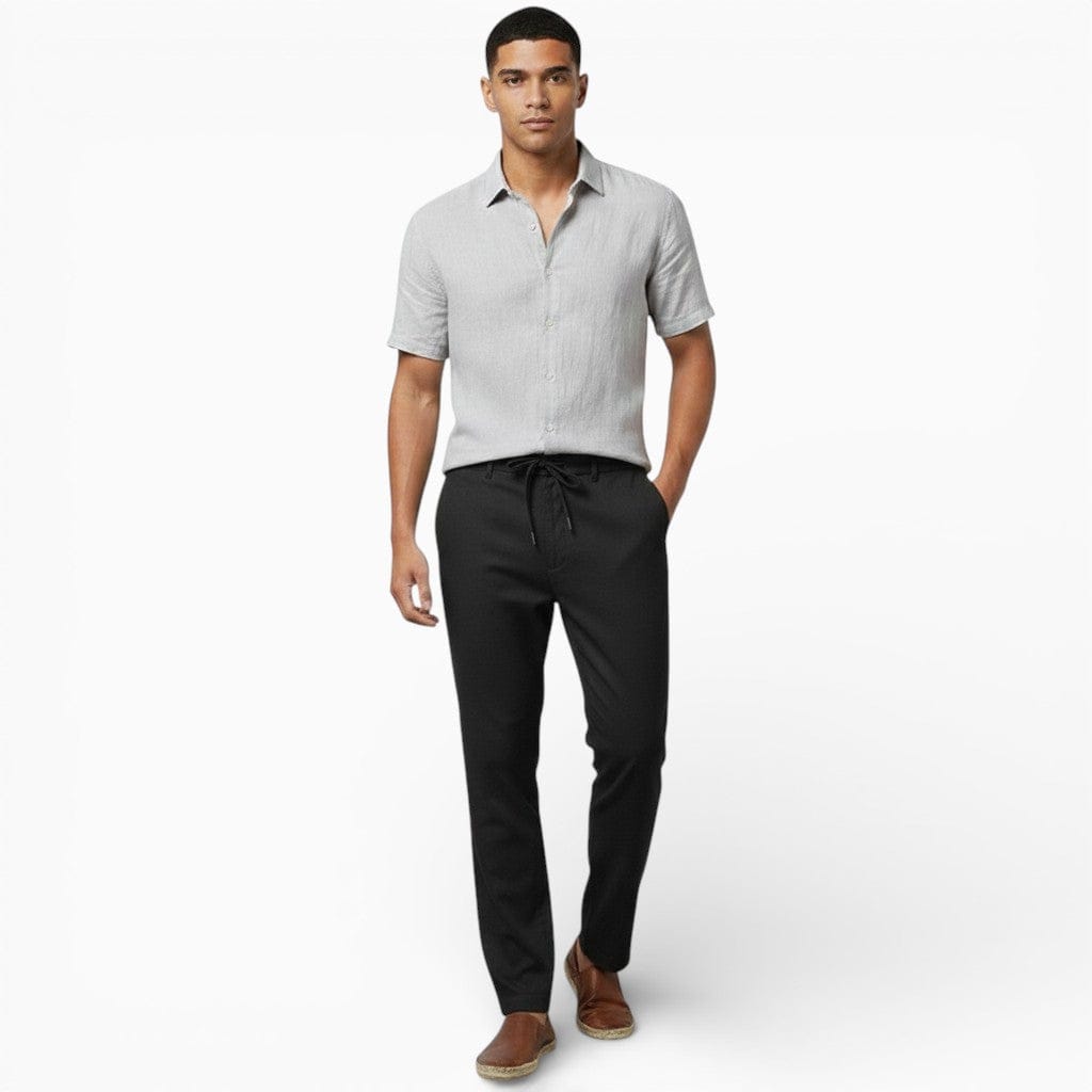 Hemsbury Pants Black / S MARLON Cotton Linen Trousers