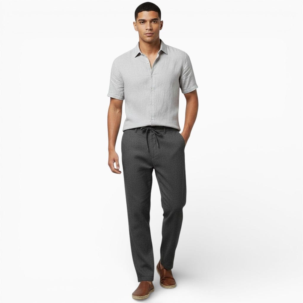 Hemsbury Pants Dark Gray / S MARLON Cotton Linen Trousers