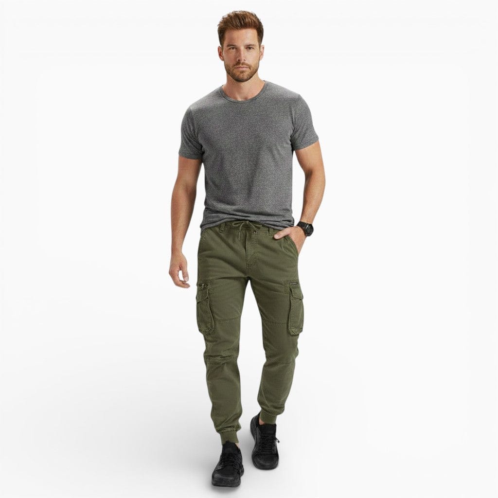Hemsbury Pants Green / S JACK Loose Fit Cotton Cargo Pants