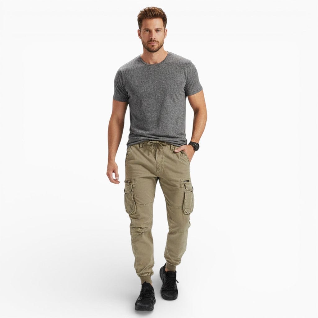 Hemsbury Pants Khaki / S JACK Loose Fit Cotton Cargo Pants