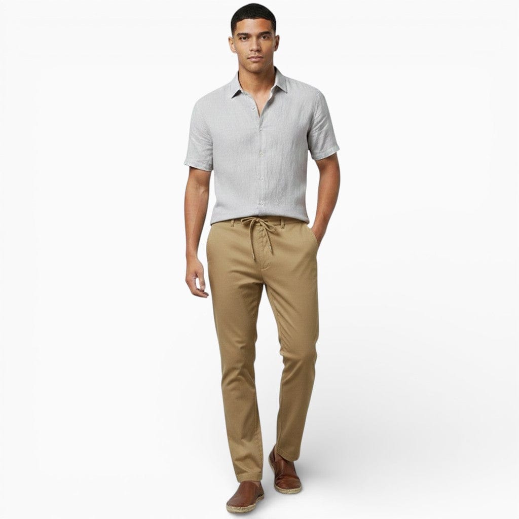 Hemsbury Pants Khaki / S MARLON Cotton Linen Trousers