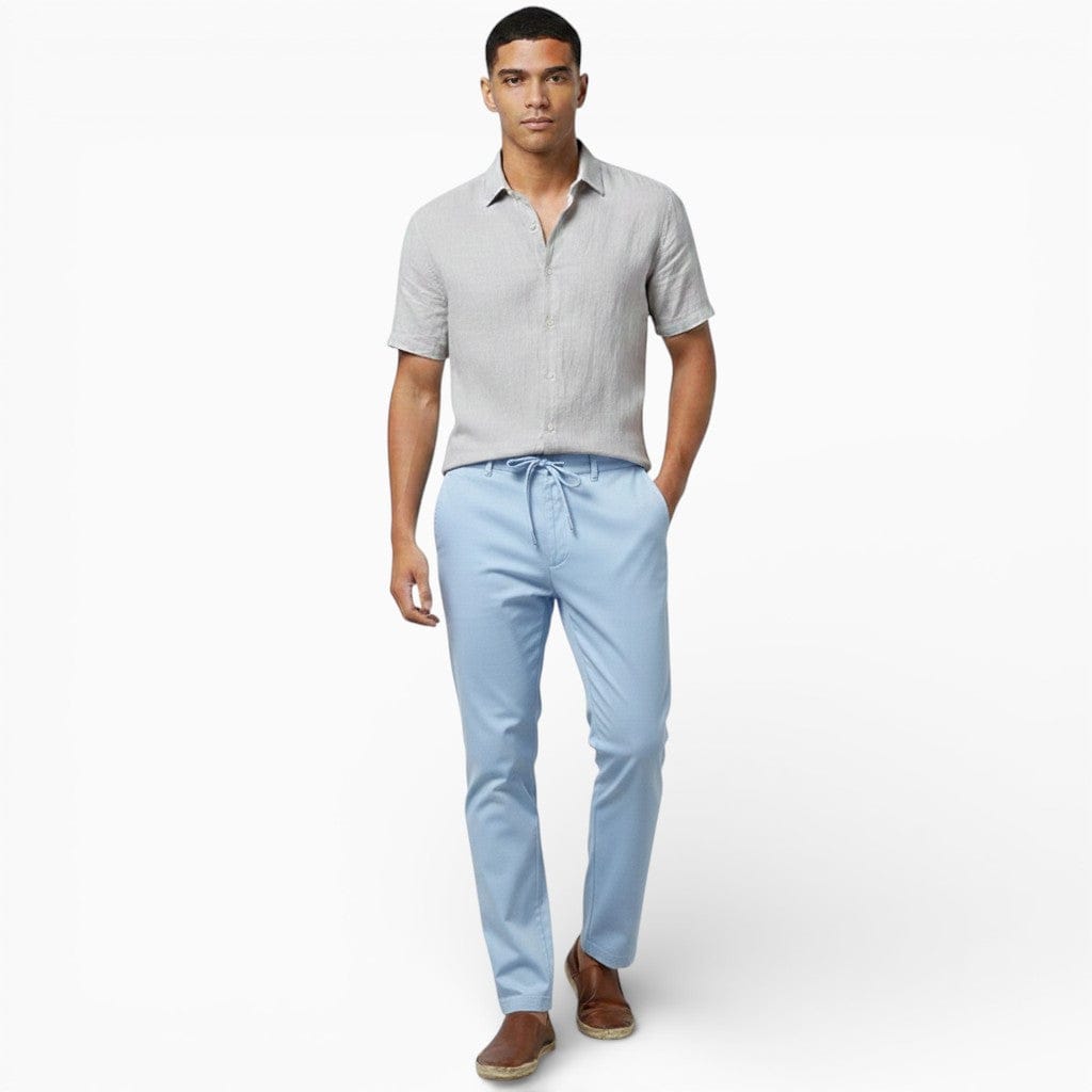 Hemsbury Pants Light Blue / S MARLON Cotton Linen Trousers