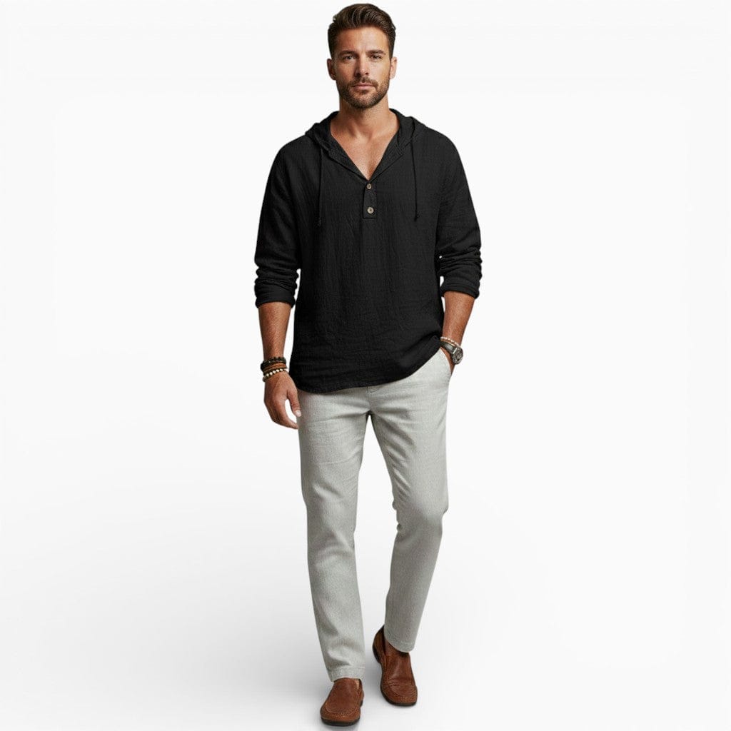 Hemsbury Shirts Black / S EVANS Loose Cotton Polo