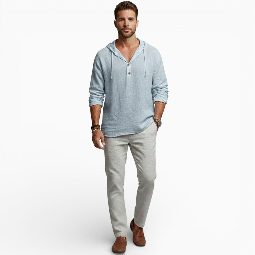 Hemsbury Shirts Light Blue / S EVANS Loose Cotton Polo