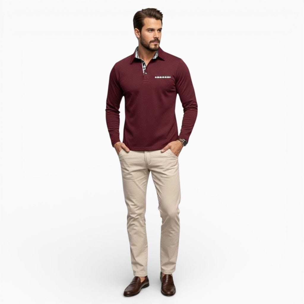 Hemsbury Shirts & Tops Burgundy / S TOMMY Slim Plaid Shirt