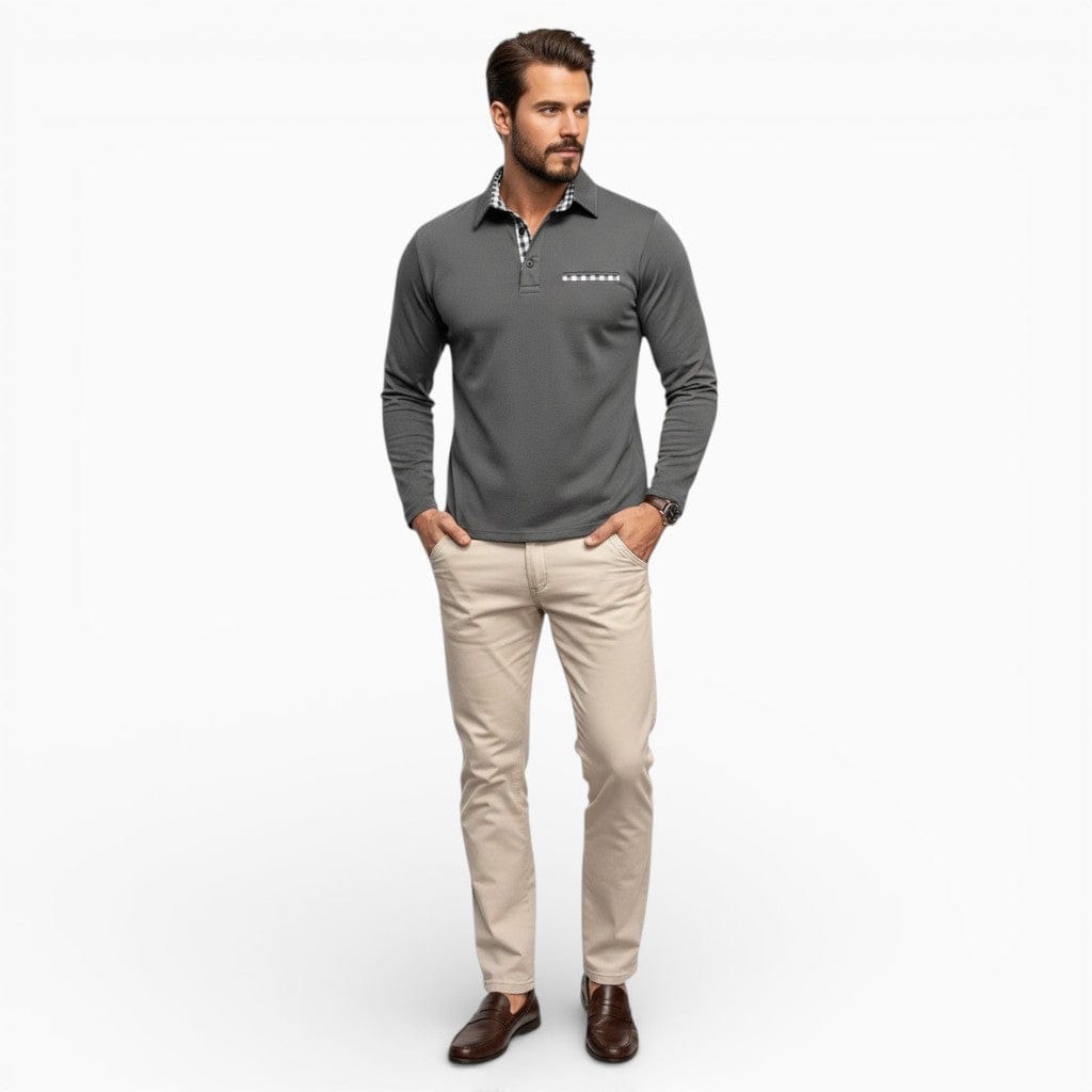 Hemsbury Shirts & Tops Gray / S TOMMY Slim Plaid Shirt