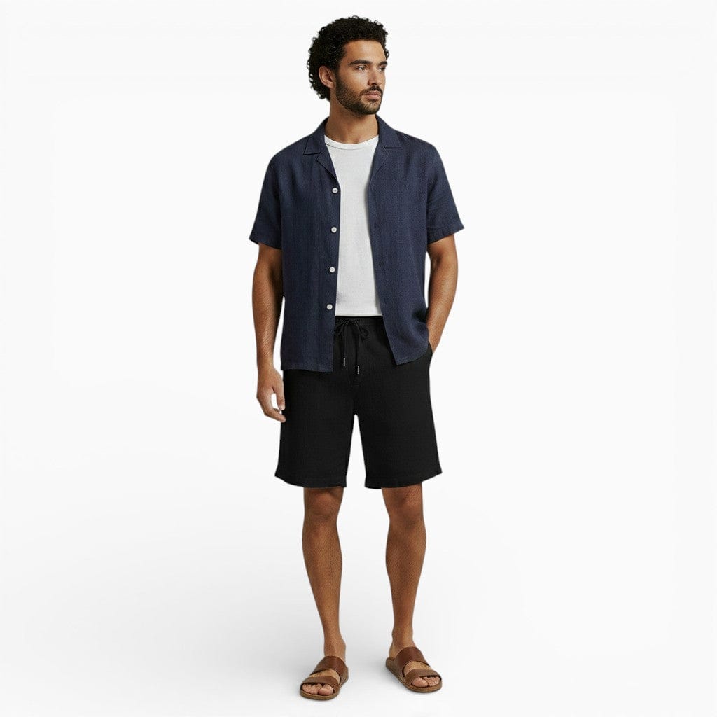 Hemsbury Swim Shorts Black / S PETER Linen Swim Shorts