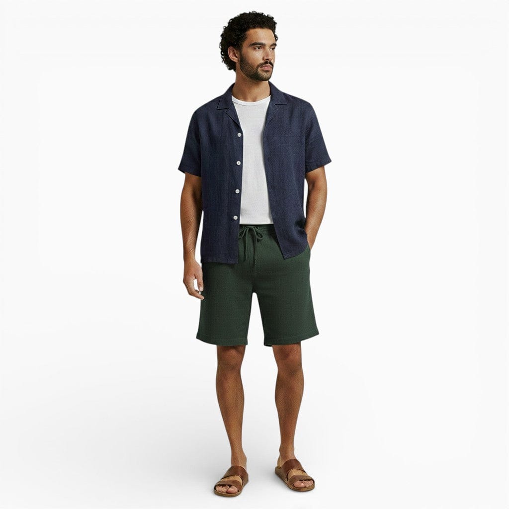 Hemsbury Swim Shorts Dark Green / S PETER Linen Swim Shorts