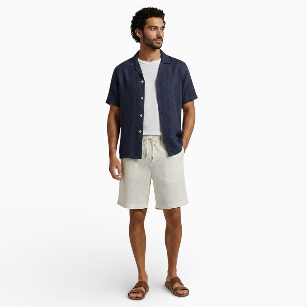 Hemsbury Swim Shorts White / S PETER Linen Swim Shorts