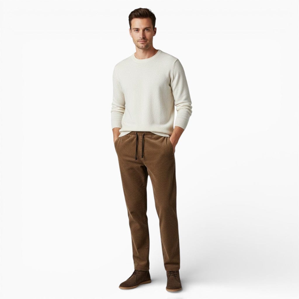 Hemsbury Trousers Brown / S LEO Corduroy Straight Pants
