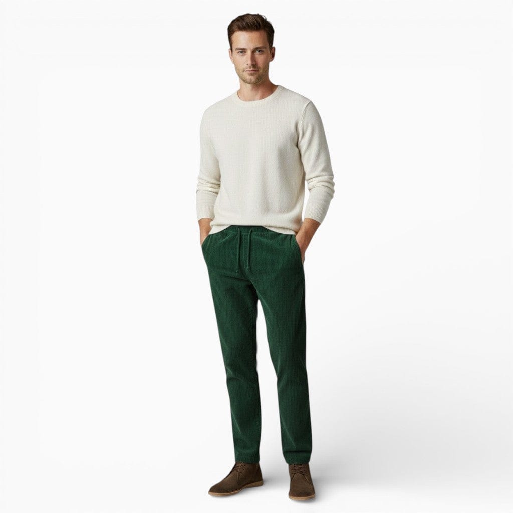 Hemsbury Trousers Green / S LEO Corduroy Straight Pants