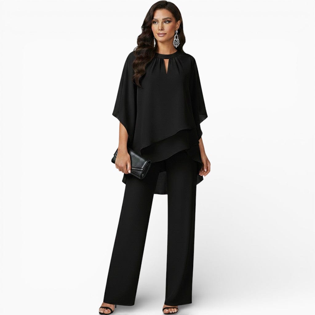 Hemsbury Women Outfit Set Black / S HELEN Batwing Sleeve Tracksuit