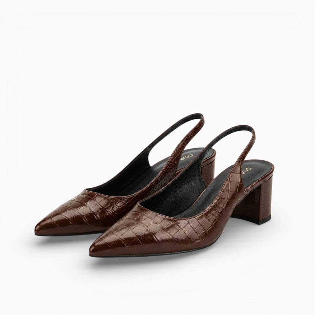 Hemsbury Women Shoes Dark Brown / 3 CASSY Pointed Roman Sandals