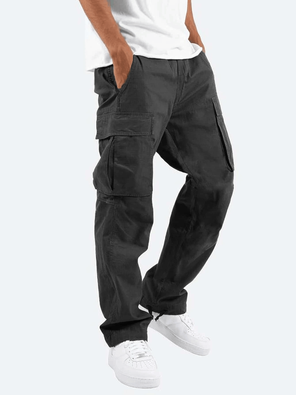 Mova London Cargo Pants Black / S Jay | Men's Relaxed Fit Cargo Pants