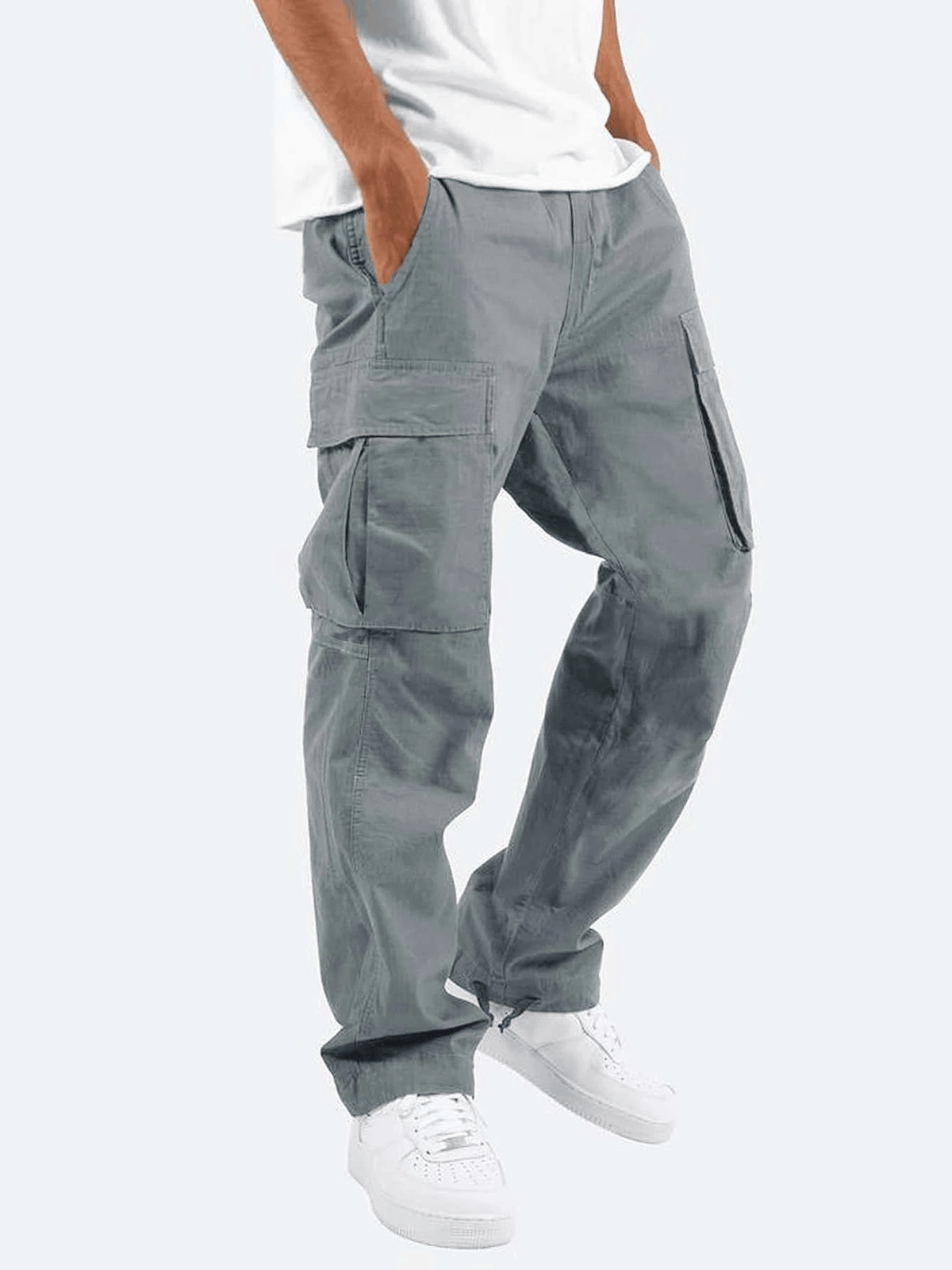 Mova London Cargo Pants Grey / S Jay | Men's Relaxed Fit Cargo Pants