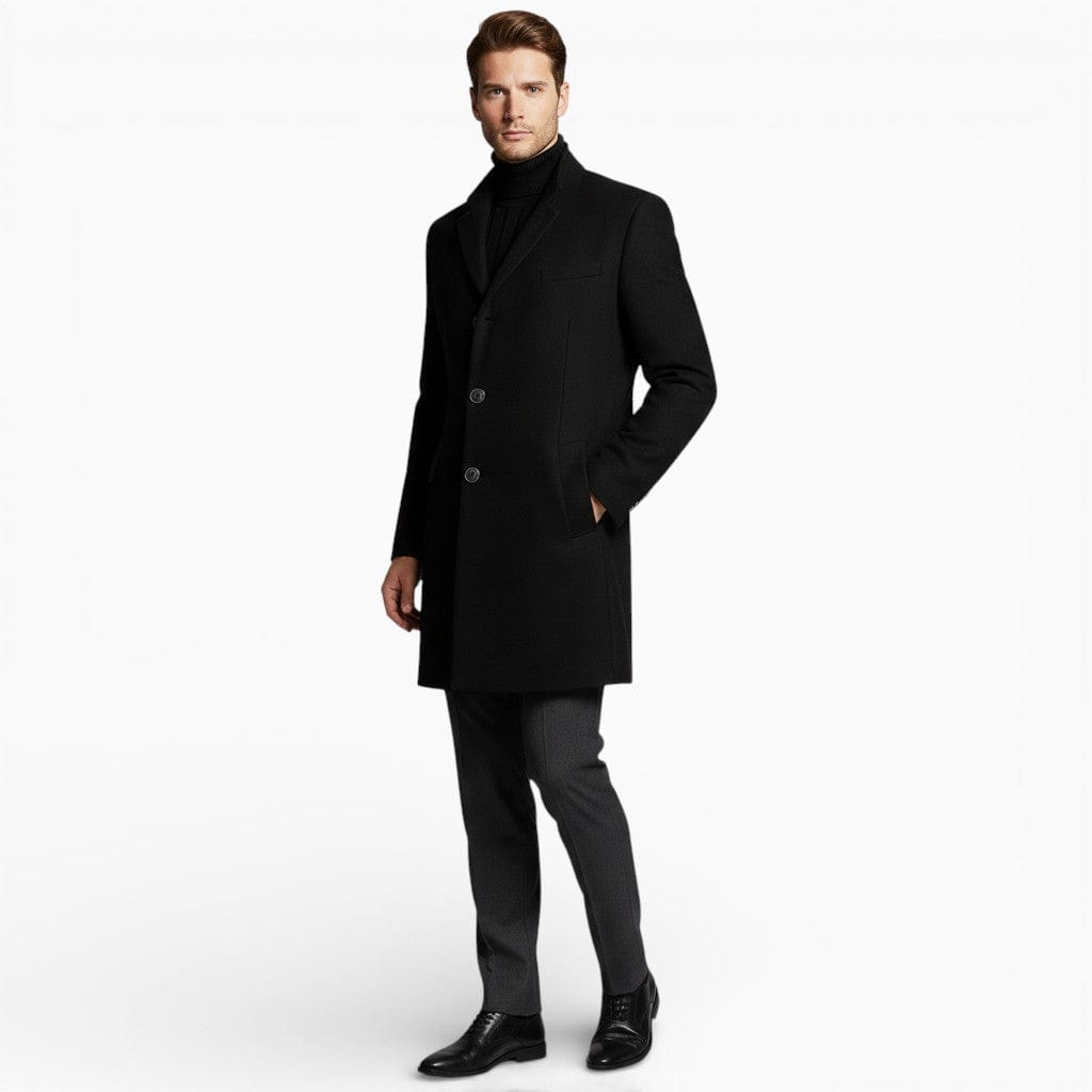 Mova London Coats ARTHUR Slim Fit Stand Collar Coat