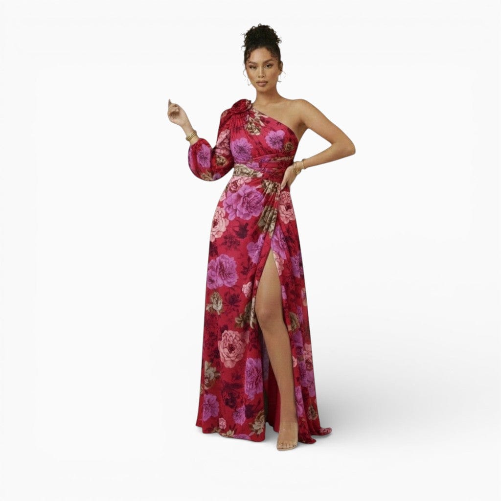 Mova London Dresses CHLOE One-Shoulder Floral Maxi
