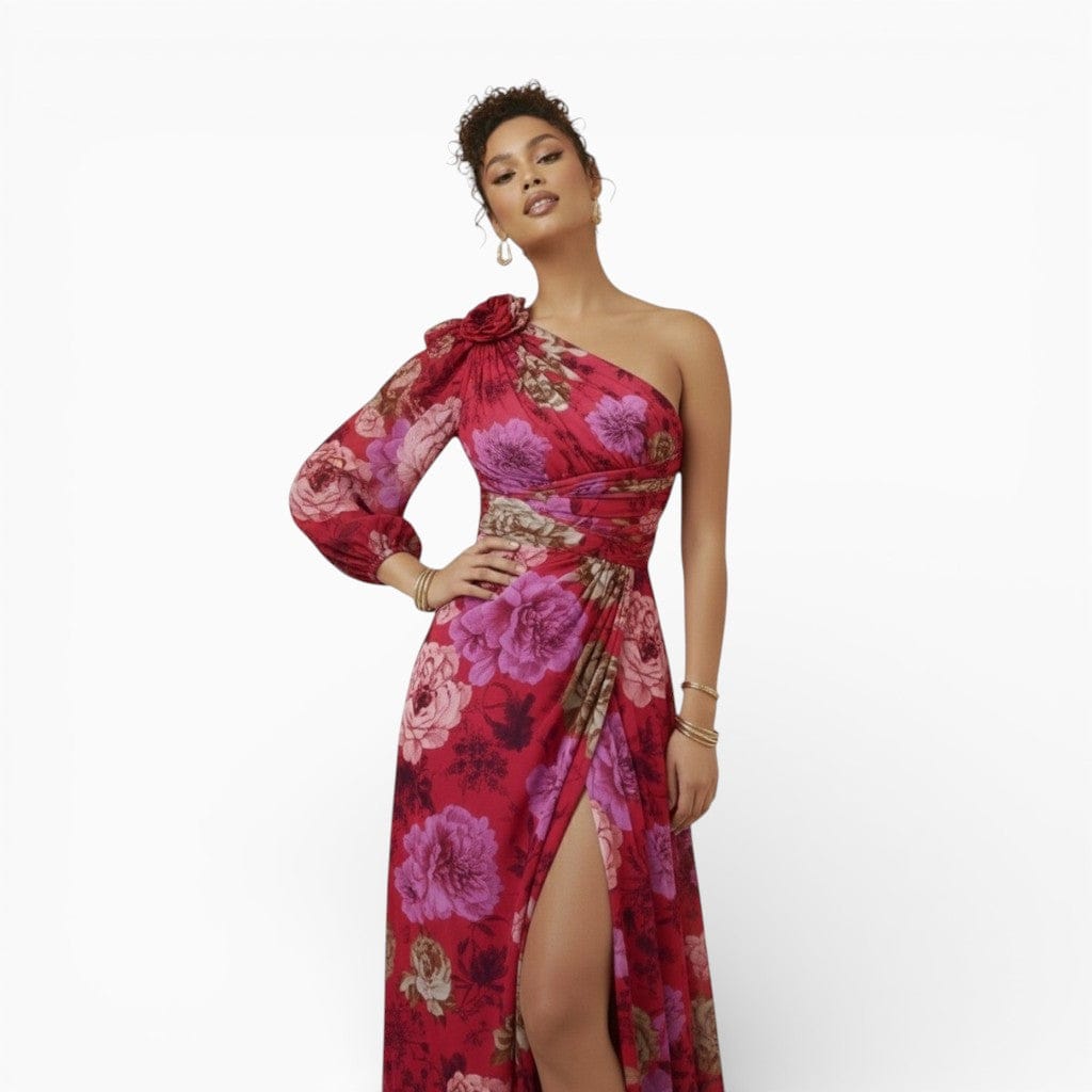Mova London Dresses CHLOE One-Shoulder Floral Maxi