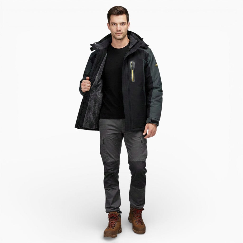 Mova London Jackets Black / S MARCUS Fleece Hooded Jacket