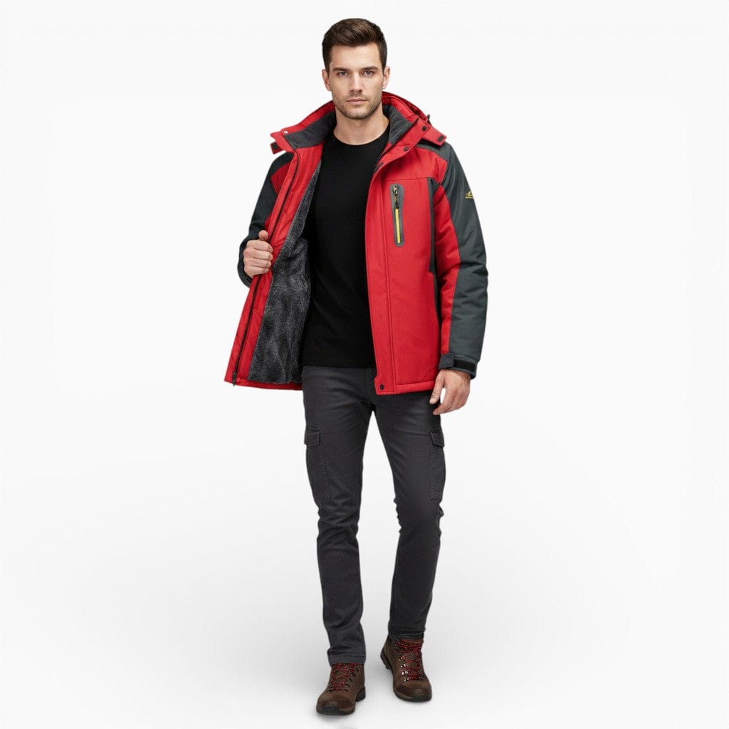 Mova London Jackets Red / S MARCUS Fleece Hooded Jacket