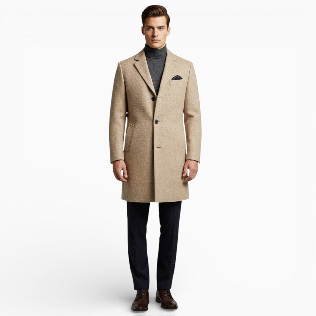 Mova London Overcoat Beige / S JULIAN Long Woolen Overcoat