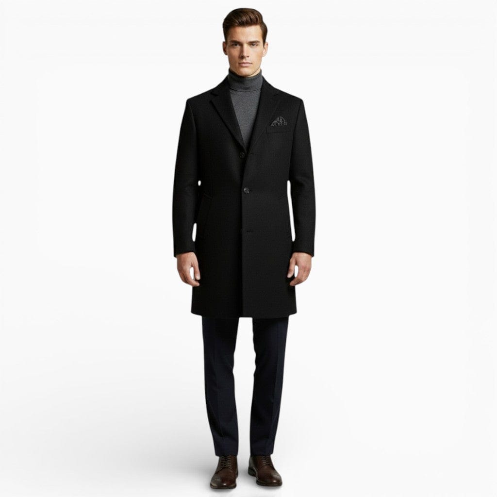 Mova London Overcoat Black / S JULIAN Long Woolen Overcoat