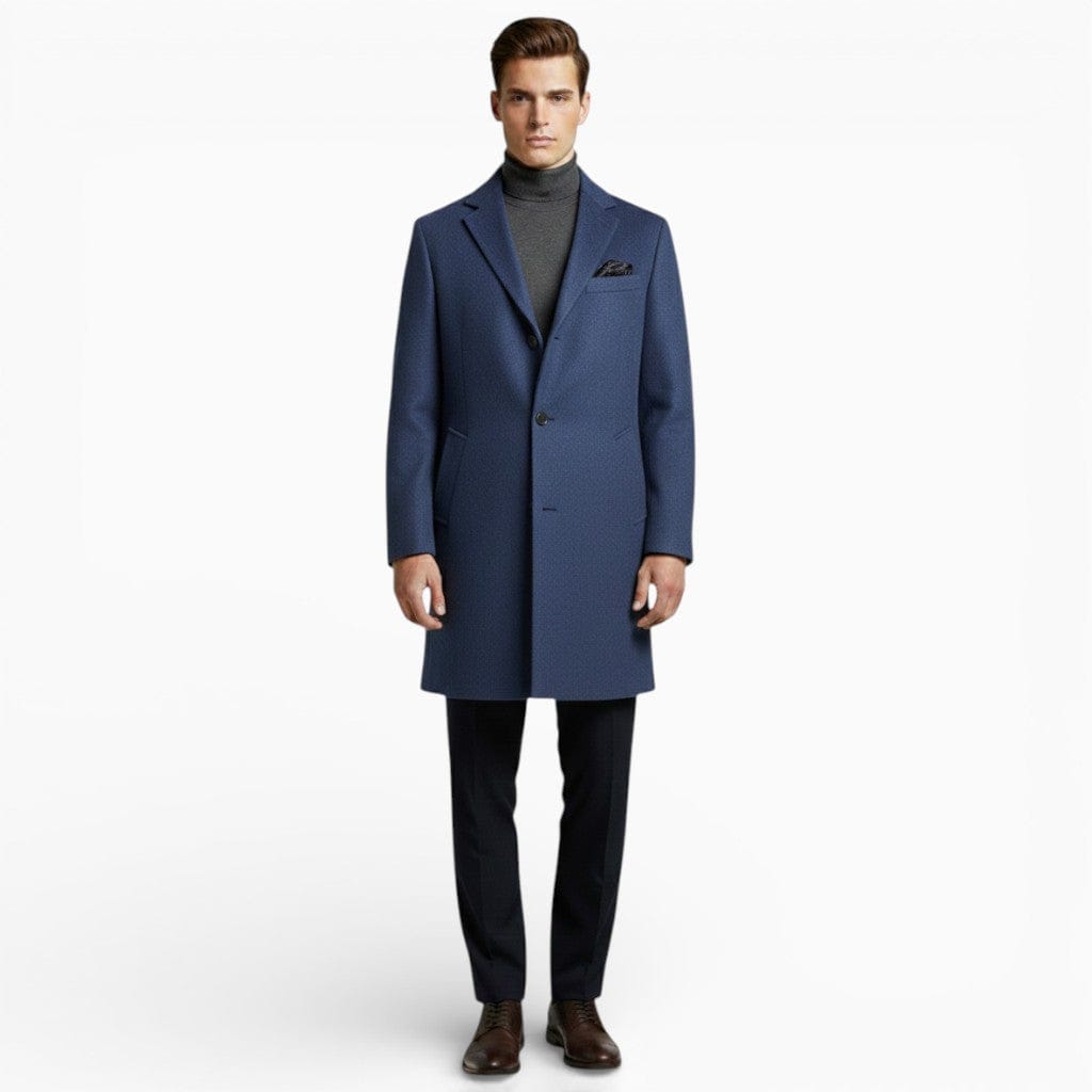 Mova London Overcoat Blue / S JULIAN Long Woolen Overcoat